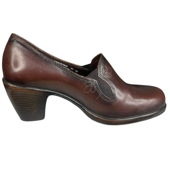 Dansko Women’s Beth Brown Leather Slip On Clog Heels Size 36 US 5.5/6 - Picture 4 of 11